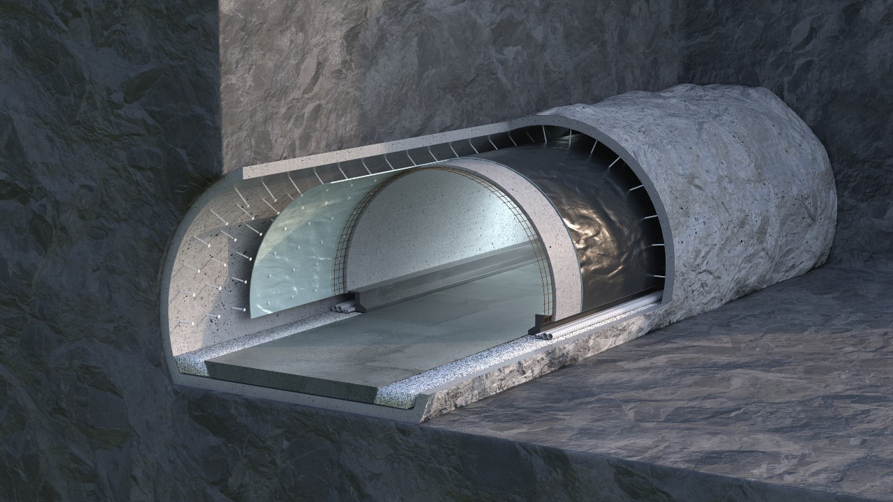 Tunnelien vuoraustyyppi lll (Norjan käsikirjat) – Louhittu tunneli